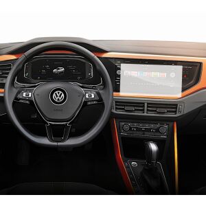 Folia ochronna na ekran Duragon zainstalowana na ekranie nawigacji Volkswagen Polo 2017-2021 - Pojazd i części