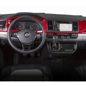 Deska rozdzielcza Volkswagen Multivan 2015-2019 z zainstalowaną folią ochronną na ekran nawigacji Duragon - Pojazd i części