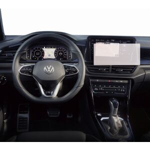 Folie de protecție mată Duragon instalată pe ecranul de navigație Volkswagen T-Roc 2021+ - Electronica auto