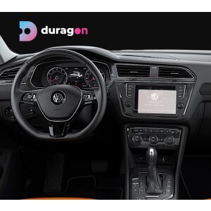 Folia ochronna na ekran Duragon zainstalowana na ekranie nawigacji Volkswagen Tiguan 2016-2020. - Pojazd i części