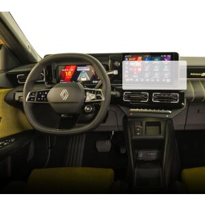 Folie de protecție Duragon instalată pe ecranul de navigație Renault 5 E-Tech 2024+ - Accesorii electronice auto