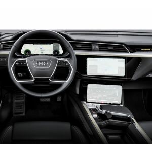 Folie de protecție Duragon Audi e-tron 2019+ instalată pe bord - Accesorii electronice auto