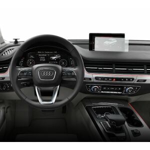 Duragon Audi Q7 2015-2019 navigációs képernyővédő fólia felszerelve - Fejegység kiegészítő