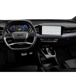 Folie de protecție pentru ecranul de navigație Duragon Audi Q4 e-tron 2021+ instalată în mașină - Accesorii electronice auto