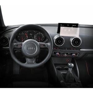 Folie de protecție pentru ecranul de navigație Duragon instalată pe un Audi A3 Sedan 2013-2016 - Accesorii electronice auto