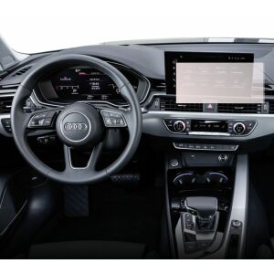 Matowa folia ochronna Duragon zainstalowana na systemie nawigacji Audi A4 2019+, antyodblaskowa, odporna na odciski palców - Pojazd i części