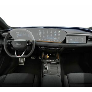 Folie mată de protecție Duragon instalată pe ecranul de navigație Audi A6 Sportback e-tron 2024+ - Accesorii electronice auto