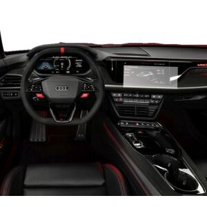 Folie de protecție mată Duragon instalată pe ecranul de navigație Audi RS e-tron GT 2024+ - Electronica auto