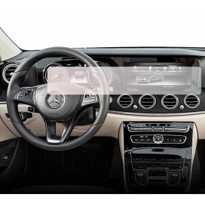 Folie de protecție Duragon instalată pe ecranul de navigație și pe grupul de instrumente Mercedes Benz E-Class (W213) - Accesorii electronice auto