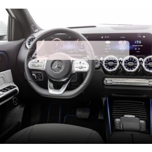 Folie de protecție Duragon pentru ecranul de navigație Mercedes Benz EQA 2021-2023 instalată - Accesorii electronice auto