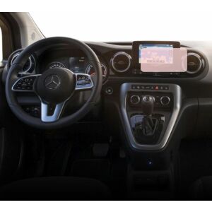 Folie de protecție Duragon pentru ecranul de navigație instalată pe bordul unui Mercedes Benz EQT 2023+ - Electronica auto