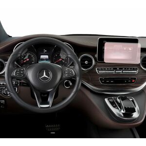 Folie de protecție Duragon instalată pe ecranul de navigație Mercedes Benz V-Class 2019+ - Accesorii electronice auto