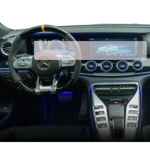 Folie de protecție Duragon instalată pe ecranul de navigare Mercedes AMG GT R - Accesorii electronice auto