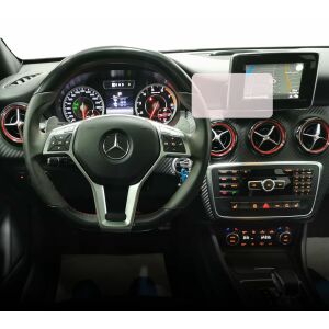 Folie de protecție mată Duragon instalată pe ecranul de navigație Mercedes Benz A-Class (W176) - Electronica auto