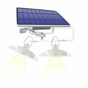 Forever Light Sunari FLS-80 Solar-LED-Lampe mit Solarpanel und zwei Leuchten - Solarlaterne