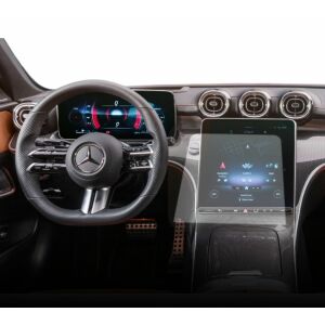 Duragon Displayschutzfolie installiert auf Mercedes-Benz GLC (X254) 2022+ Navigationsbildschirm - Kfz-Elektronik