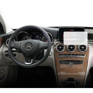 Folie de protecție mată Duragon pentru ecranul de navigație Mercedes-Benz C-Class (W205) - instalată - Electronica auto
