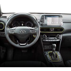 Bord Hyundai Kona 2021-2022 cu protecție de ecran de navigație Duragon instalată - Accesorii electronice auto