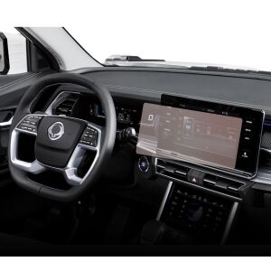 Folie de protecție pentru ecranul de navigație Duragon instalată într-o mașină Ssangyong Torres 2024+ - Accesorii electronice auto