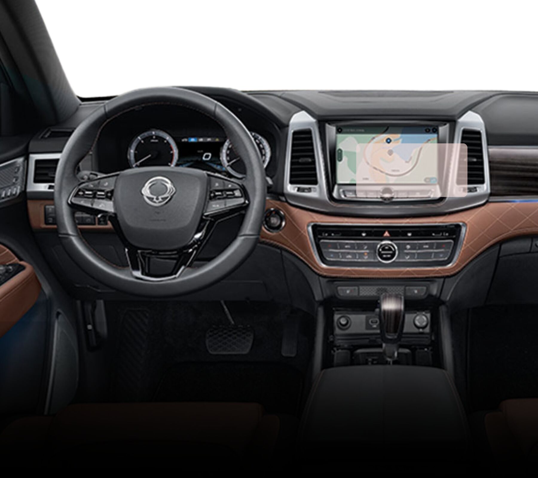 Folia ochronna nawigacji, Duragon, Ssangyong Rexton 2021+, dla ekranu nawigacyjnego, matowy, zestaw instalacyjny