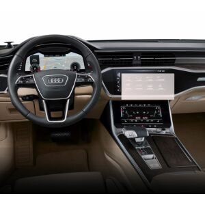 Folie de protecție ecran navigație Duragon Audi A6 2018+ instalată în mașină - Accesorii electronice auto