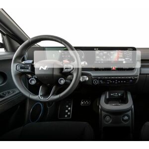 Folia ochronna Duragon zainstalowana na wyświetlaczu nawigacji i zegarów Hyundai Ioniq 5 N - Radio samochodowe