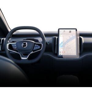 Folie de protecție pentru ecranul de navigație Duragon Volvo EX30 2023+ instalată în mașină - Accesorii electronice auto