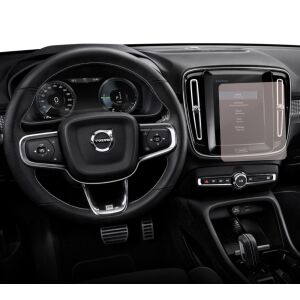 Folia ochronna na ekran nawigacji Duragon Volvo XC40 2017+ zamontowana w samochodzie - Radio samochodowe