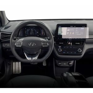 Folie de protecție mată Duragon instalată pe ecranul de navigație Hyundai Ioniq 2019-2022 - Accesorii electronice auto