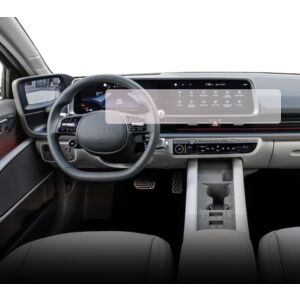 Folia ochronna na ekran nawigacji Duragon Hyundai Ioniq 6 2022+ zamontowana w samochodzie - Radio samochodowe