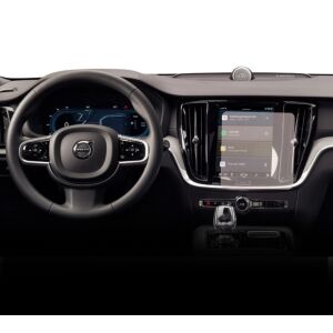 Folie de protecție ecran navigație Duragon Volvo V60 Recharge 2023+ instalată pe bord - Electronica auto
