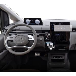 Folie de protectie ecran navigatie Duragon Hyundai Staria 2021+ instalata - Electronica auto