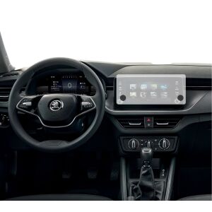 Folie de protecție Duragon pentru ecranul de navigație de 8 inch Skoda Kamiq 2023+ instalată în mașină - Electronica auto