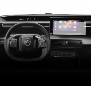 Folie de protecție pentru ecranul de navigație Duragon Citroen e-C3 2023+ instalată pe bord - Electronica auto