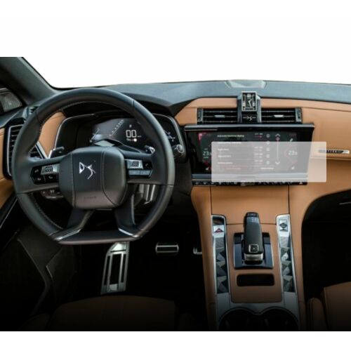 Folie de protecție ecran navigație Duragon DS Automobiles DS 7 Crossback 2017-2022 instalată în interiorul mașinii