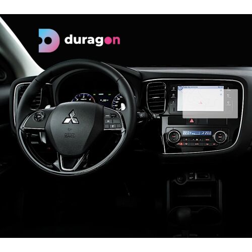 Duragon matt képernyővédő fólia felszerelve Mitsubishi Outlander 2016-2021 navigációs képernyőre