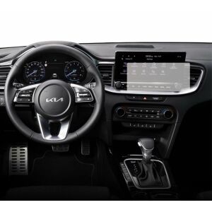 Folia ochronna na ekran nawigacji Duragon zainstalowana na desce rozdzielczej Kia Ceed 2021+ - Radio samochodowe