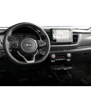 Folie de protecție Duragon pentru ecranul de navigație instalată pe un tablou de bord Kia Stonic GT-Line 2020+ - Accesorii electronice auto