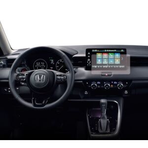 Folie de protecție mată Duragon instalată pe ecranul de navigație Honda HR-V 2021-2022+, antireflex - Electronica auto