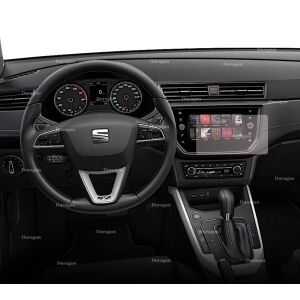 Folie de protecție mată Duragon instalată pe sistemul de navigație Seat Arona 2017-2021 - Accesorii electronice auto