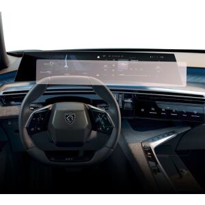 Folie de protecție Duragon instalată pe ecranul de navigație Peugeot e-3008 2023+ - Accesorii electronice auto