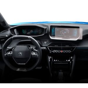 Folia ochronna na ekran nawigacji Duragon Peugeot 2008 (2019-2023) - zainstalowana - Radio samochodowe