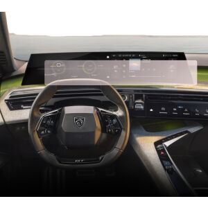 Folia ochronna na ekran nawigacji Duragon Peugeot E-5008 2024+ zainstalowana w samochodzie - Radio samochodowe