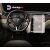 Folie de protecție pentru ecranul de navigare Duragon Tesla Model S 2012-2016 instalată în mașină cu logo-ul Duragon