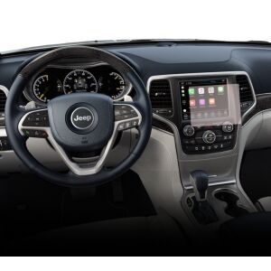 Folie de protecție mată Duragon instalată pe ecranul de navigație Jeep Grand Cherokee Trackhawk 2018+ - Electronica auto