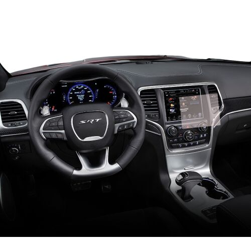 Duragon matt képernyővédő fólia Jeep Grand Cherokee SRT 2013-2020 navigációs képernyőre szerelve.