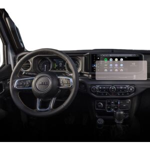 Folie de protecție Duragon pentru ecranul de navigație pentru Jeep Wrangler 4xe 2023+ instalată pe bord - Electronica auto