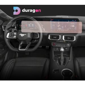 Wnętrze samochodu Ford Mustang Dark Horse 2023+ z ekranem nawigacyjnym, z nałożoną folią ochronną Duragon - Pojazd i części