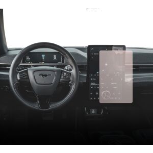 Duragon Navigations-Displayschutzfolie für Ford Mustang Mach-E GT 2021+ auf dem Armaturenbrett installiert - Kfz-Elektronik