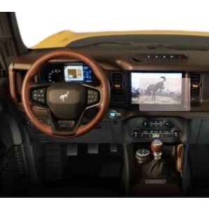 Folie de protecție mată Duragon instalată pe ecranul de navigare Ford Bronco 2 uși 2020+ - Electronica auto